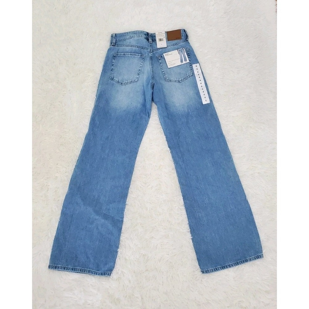 Aeropostale AERO Jeans Womens 4 Medium Wash Wide Leg Non Stretch Denim